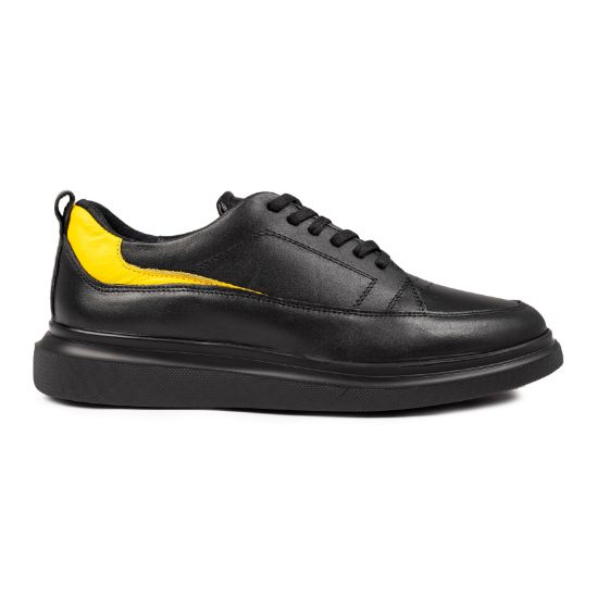 Pantofi sport de bărbați din piele naturală 463 negru | Paul Style