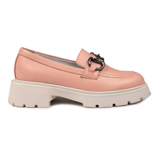 Mocasini damă din piele naturală nud 132 | Paul Style