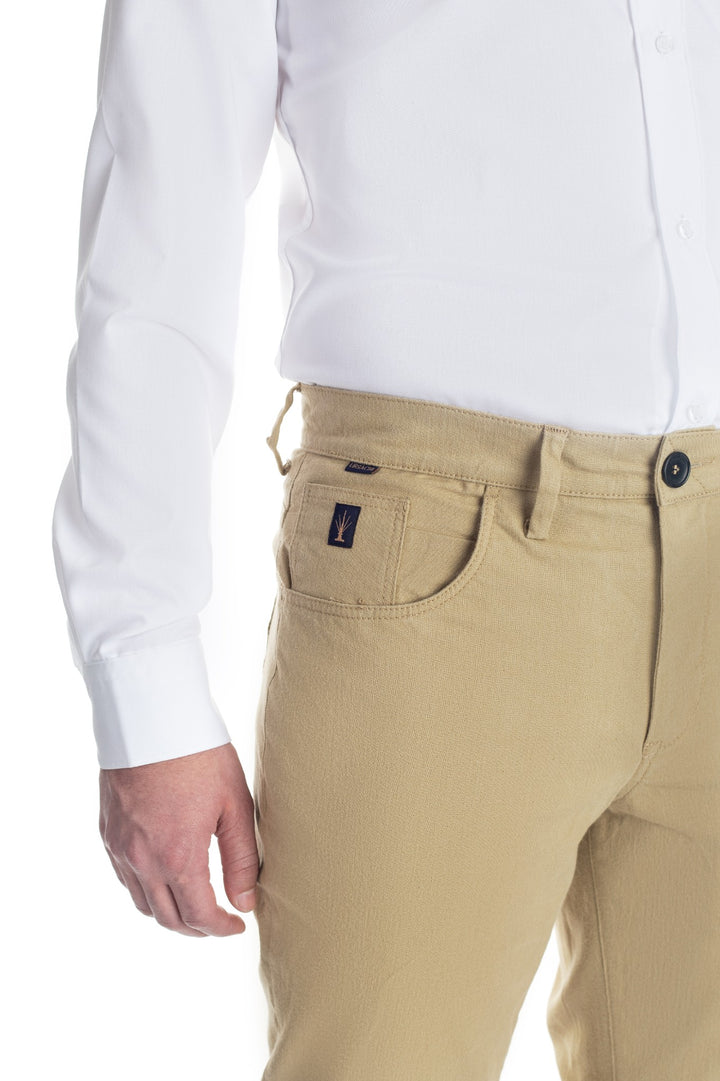 Pantaloni blugi crem - cod 7