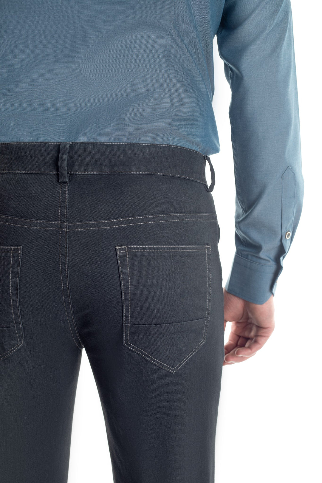 Pantaloni blugi gri inchis - cod 11