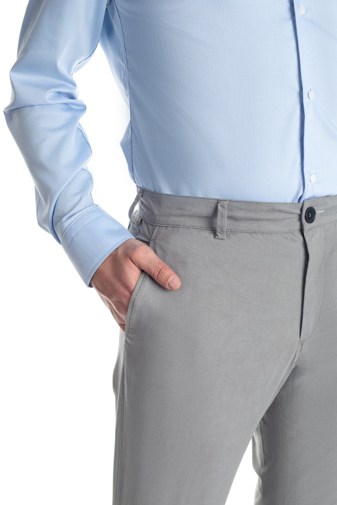 Pantaloni chinos gri deschis - cod 8