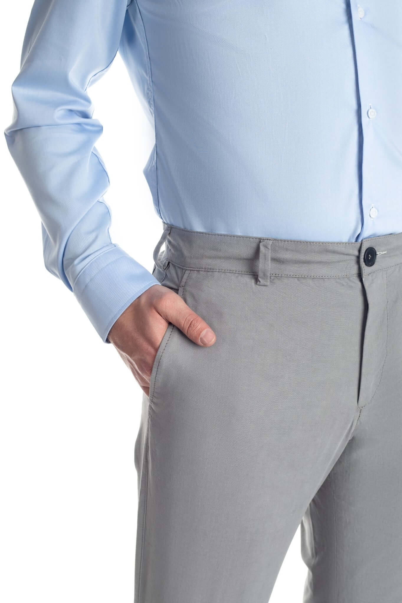 Pantaloni chinos gri deschis - cod 8 | Ursachi