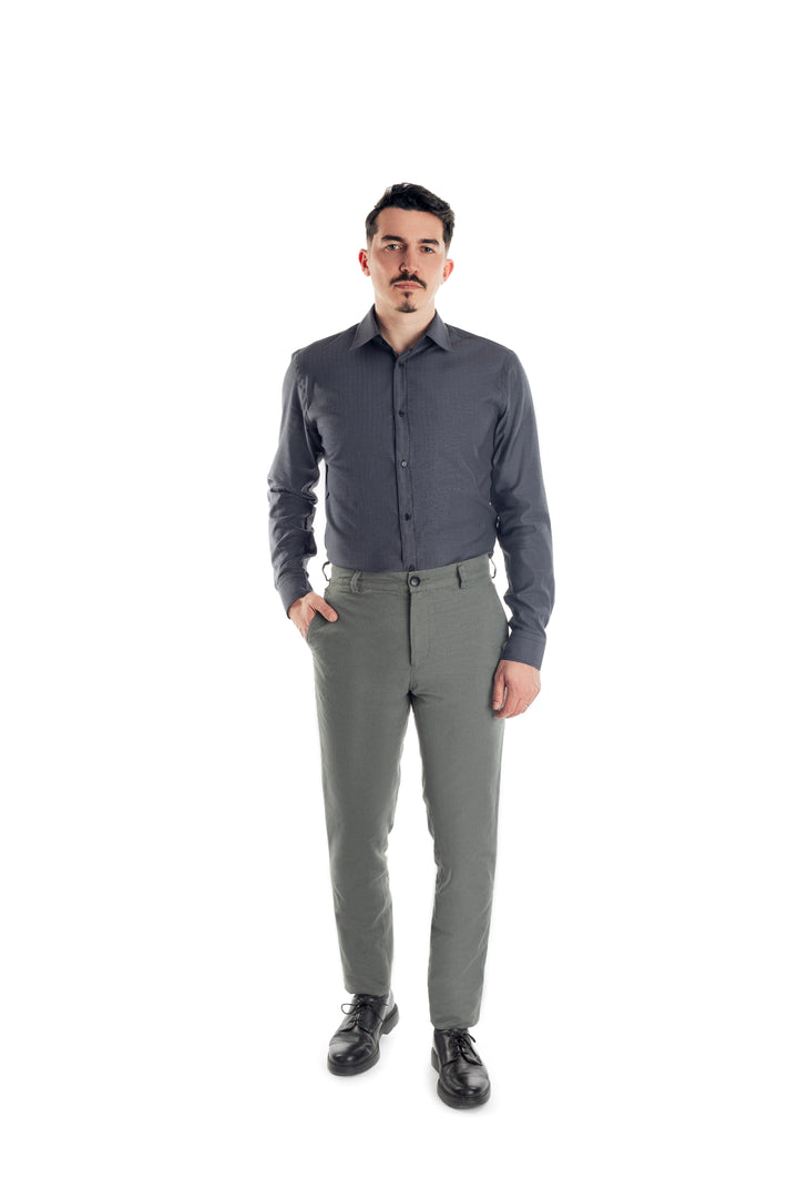 Pantaloni chinos gri deschis - cod 13