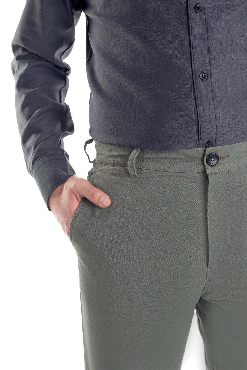 Pantaloni chinos gri deschis - cod 13 | Ursachi