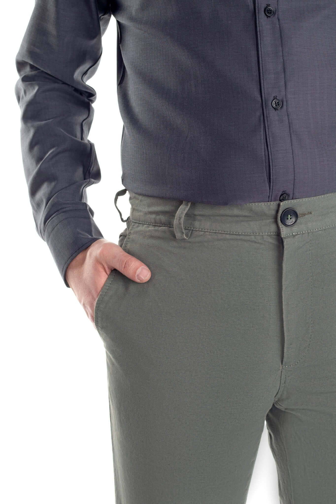Pantaloni chinos gri deschis - cod 13 | Ursachi
