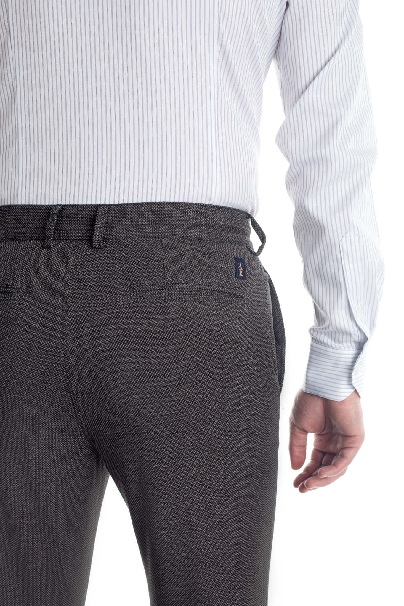 Pantaloni chinos verde cu negru - cod 6 | Ursachi