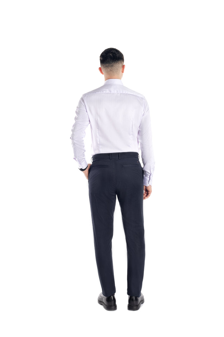 Pantaloni chinos bleumarin cu dungi - cod 18