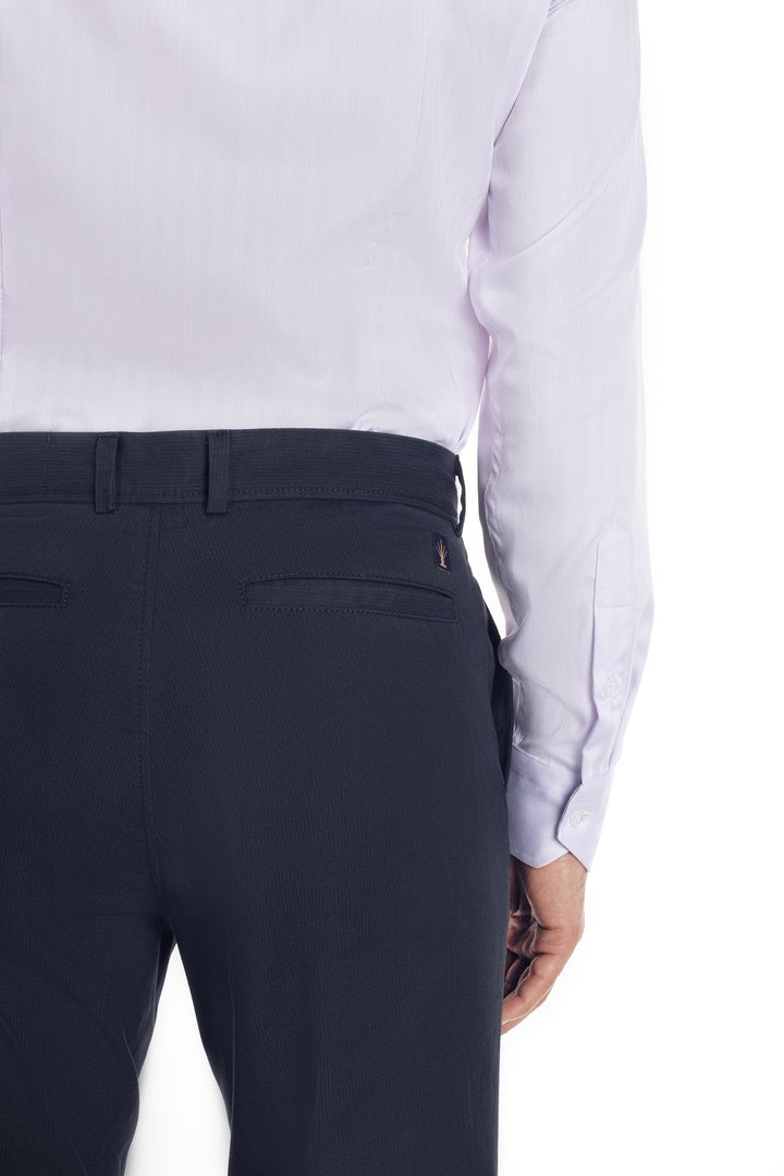 Pantaloni chinos bleumarin cu dungi - cod 18