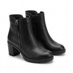 Botine dama negru, Athena-32, din piele naturala