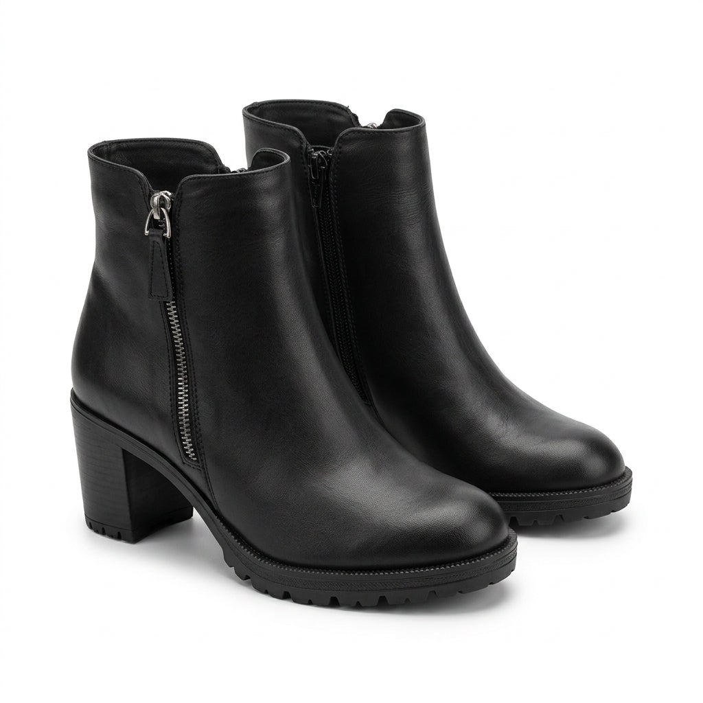 Botine dama negru, Athena-32, din piele naturala