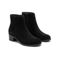 Botine dama negru-velur, Galaxy-002, din piele naturala