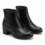 Botine dama negru, Galaxy-002, din piele naturala