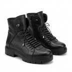 Ghete dama negru, A-914-1, din piele naturala