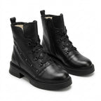 Bocanci dama negru, A-923-1, din piele naturala