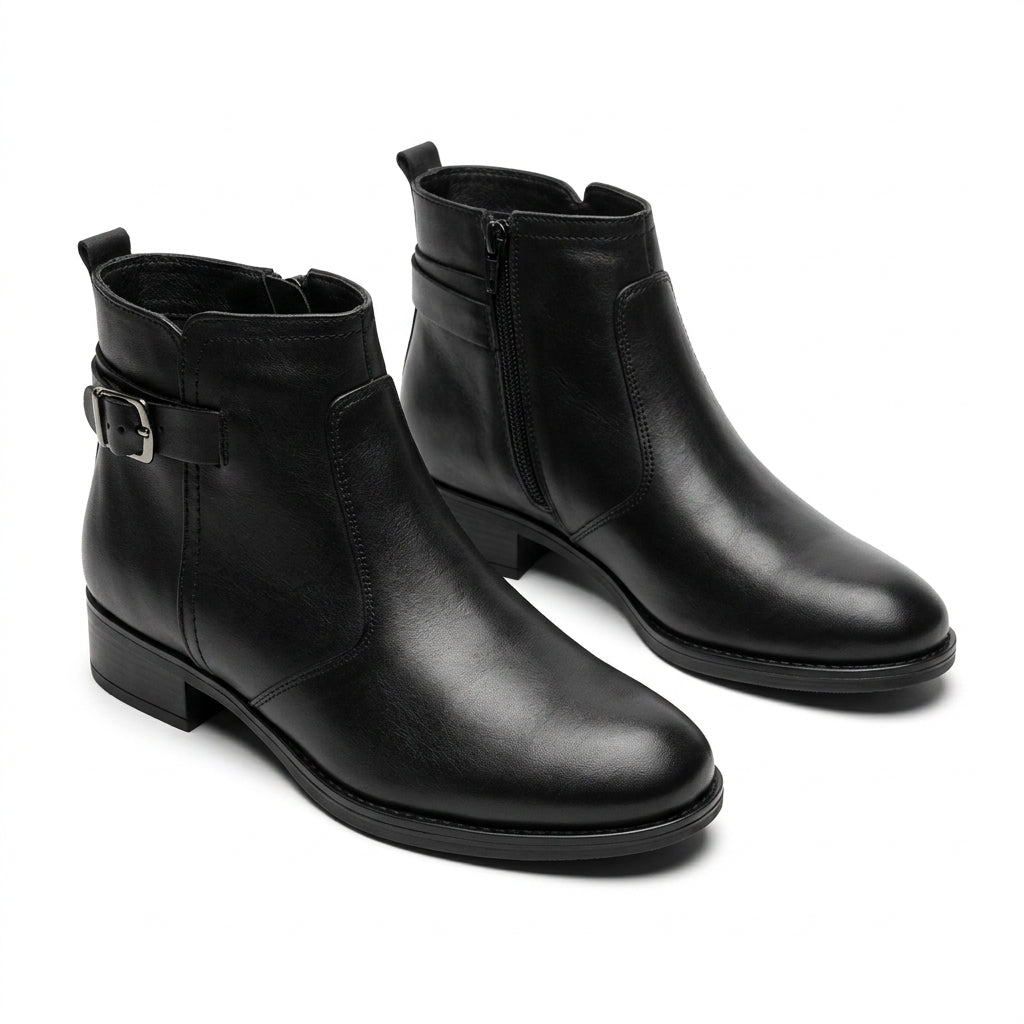 Ghete dama negru, A-912, din piele naturala