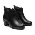 Botine dama negru, A-802, din piele naturala
