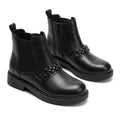 Ghete dama negru, A-940-1, din piele naturala