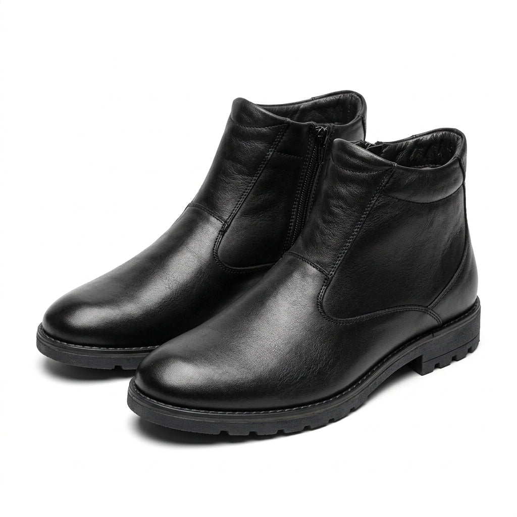 Ghete barbati din piele naturală, A-952, negru