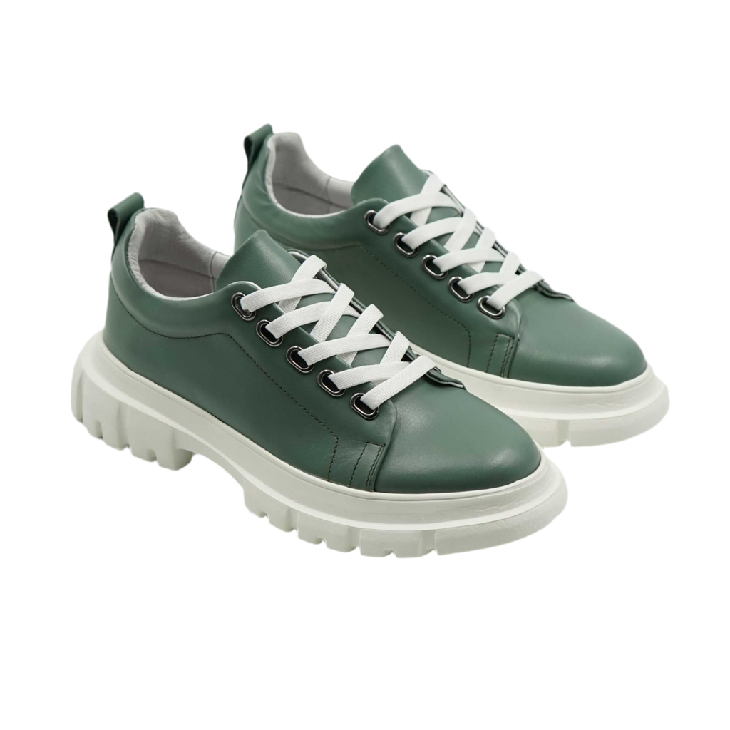 Pantofi dama sport, 133, din piele naturala verde | Paul Style