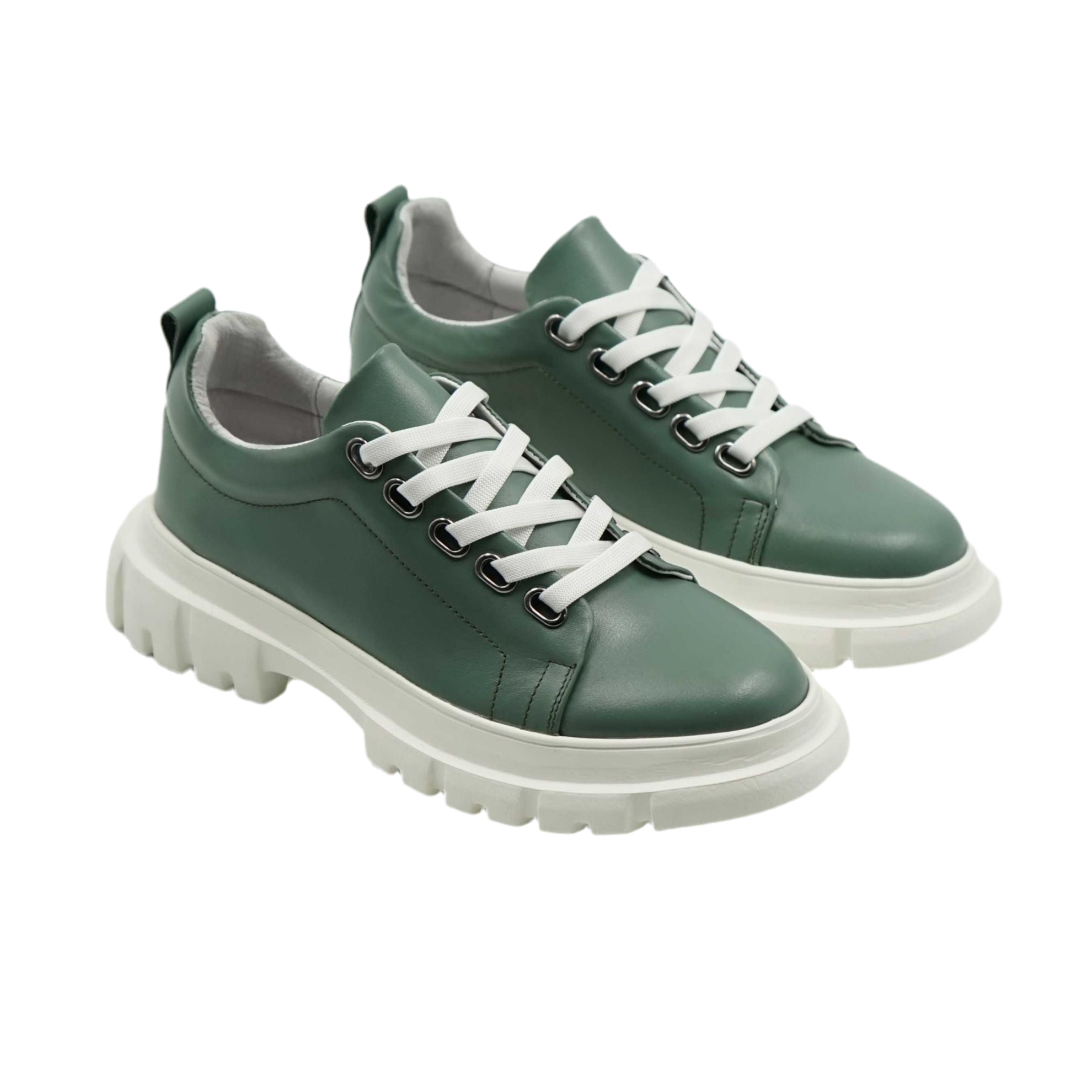 Pantofi dama sport, 133, din piele naturala verde | Paul Style