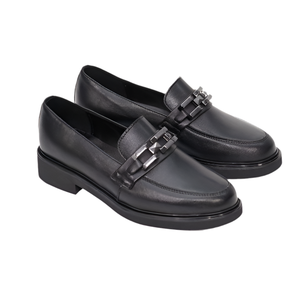 Mocasini damă din piele naturală negri 149 | Paul Style