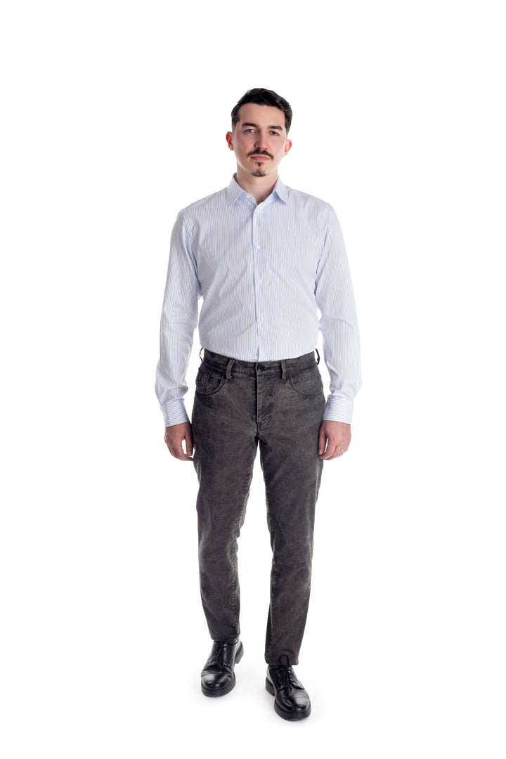 Pantaloni blugi negru sters - cod 12