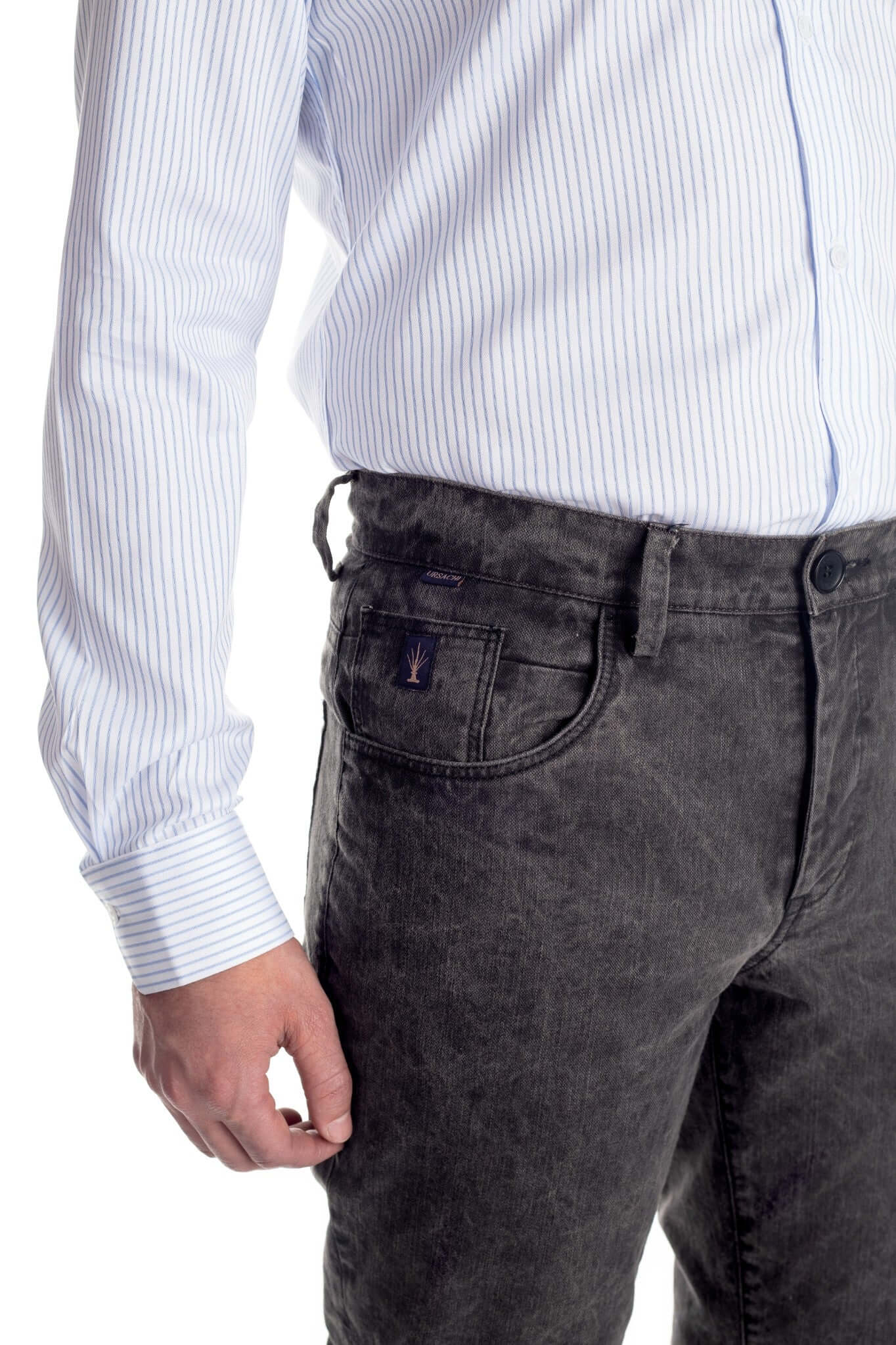 Pantaloni blugi negru sters - cod 12 | Ursachi