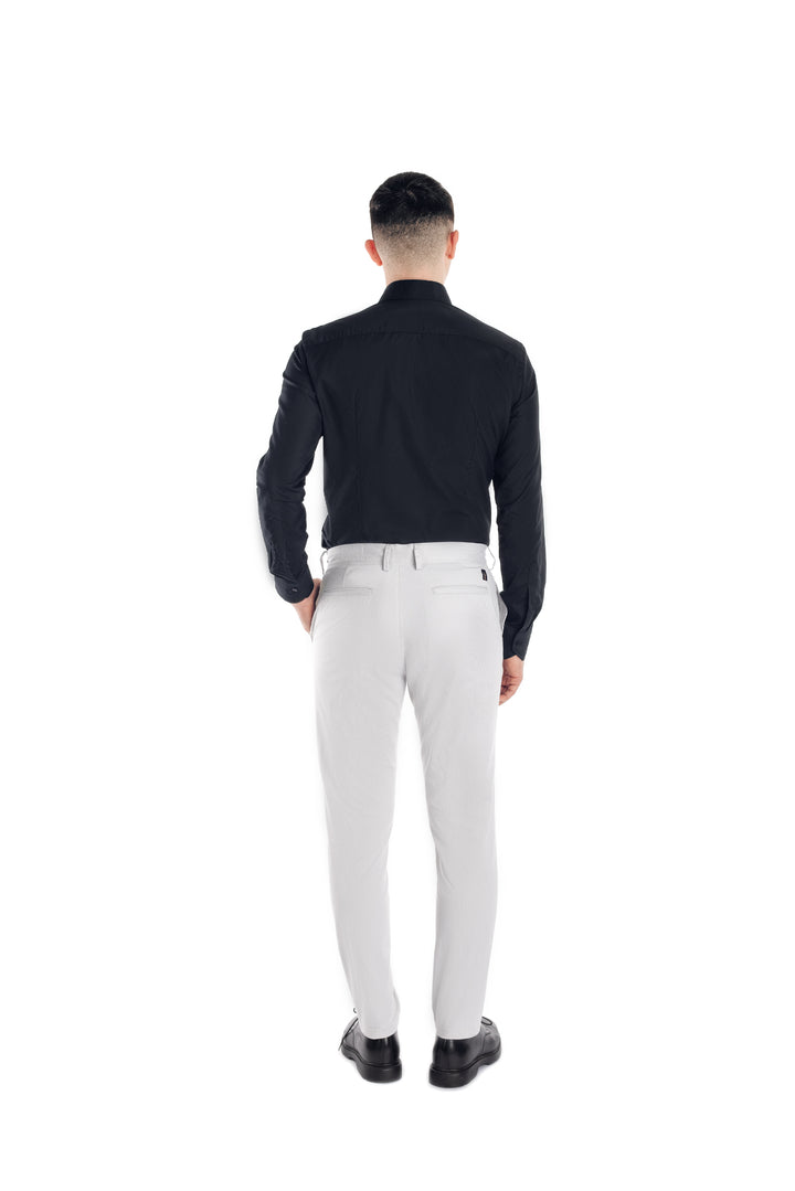 Pantaloni chinos crem cu dungi - cod 19