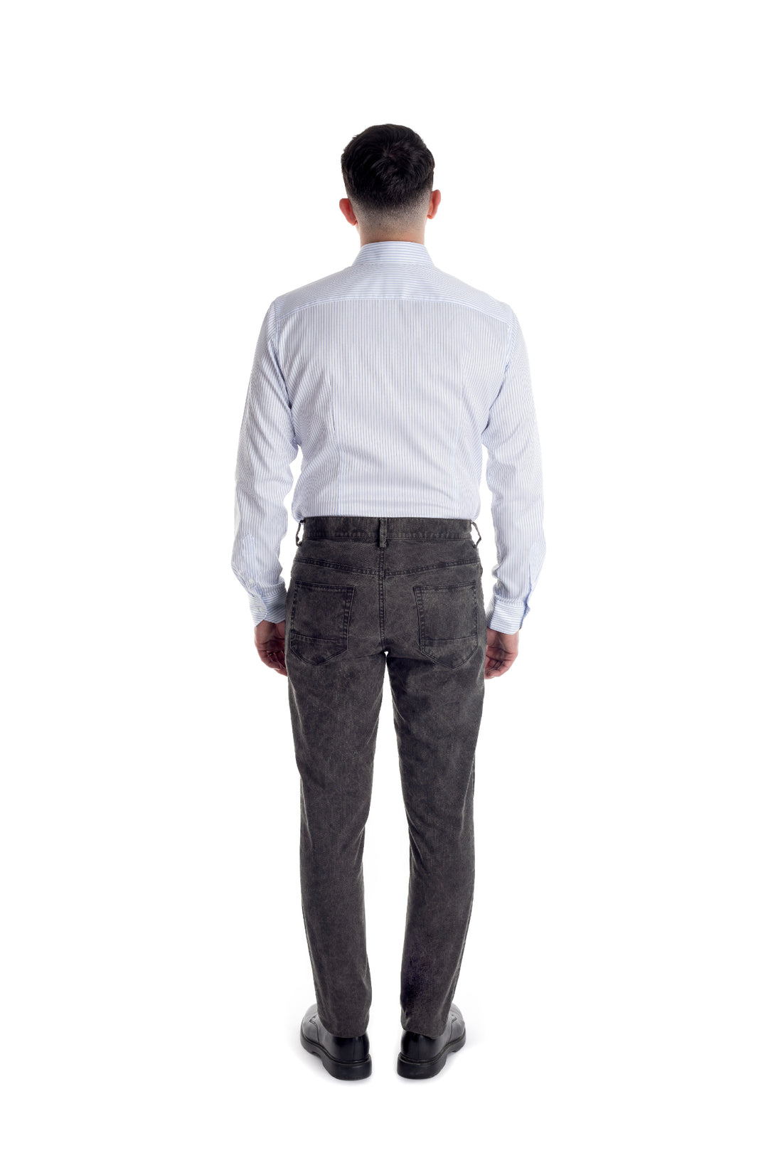 Pantaloni blugi negru sters - cod 12
