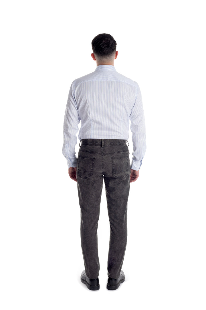 Pantaloni blugi negru sters - cod 12