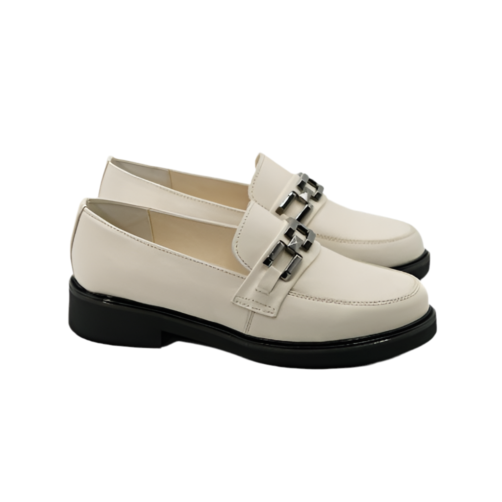 Mocasini damă din piele naturală bej 149 | Paul Style