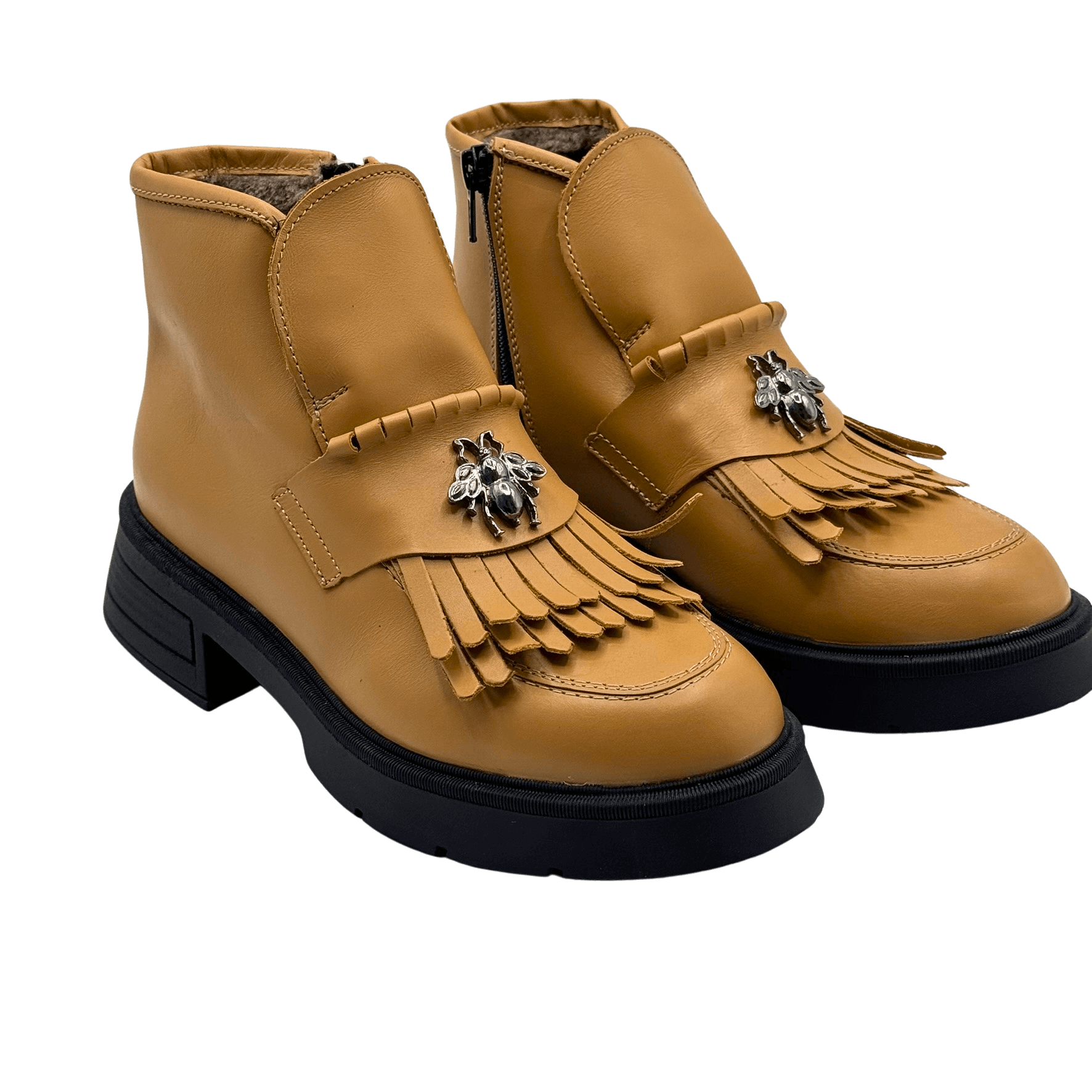 Ghete Dama din Piele Naturala, Culoare maro, Cod 743 | Paul Style