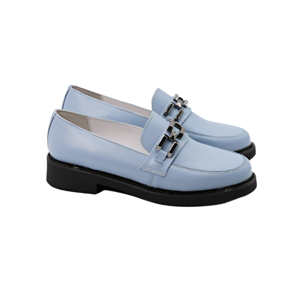 Mocasini damă din piele naturală albastri 149 | Paul Style