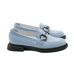 Mocasini damă din piele naturală albastri 130 | Paul Style