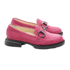 Mocasini damă din piele naturală magenta 130 | Paul Style