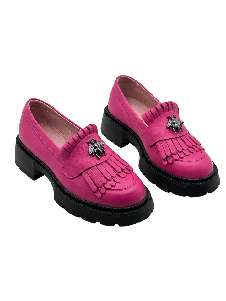 Mocasini dama magenta, 131, din piele naturala by PaulStyle