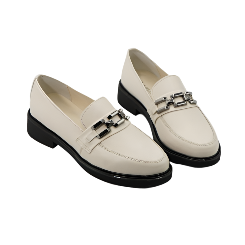Mocasini damă din piele naturală bej 149 | Paul Style