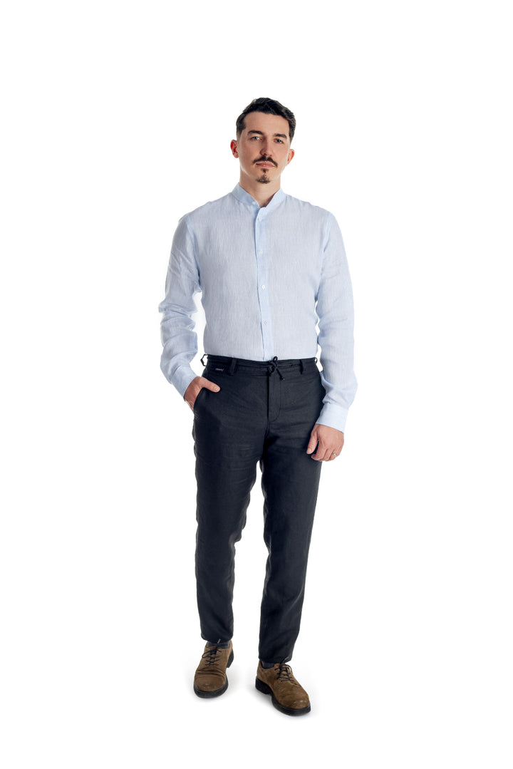 Pantaloni negri casual de in - cod 2