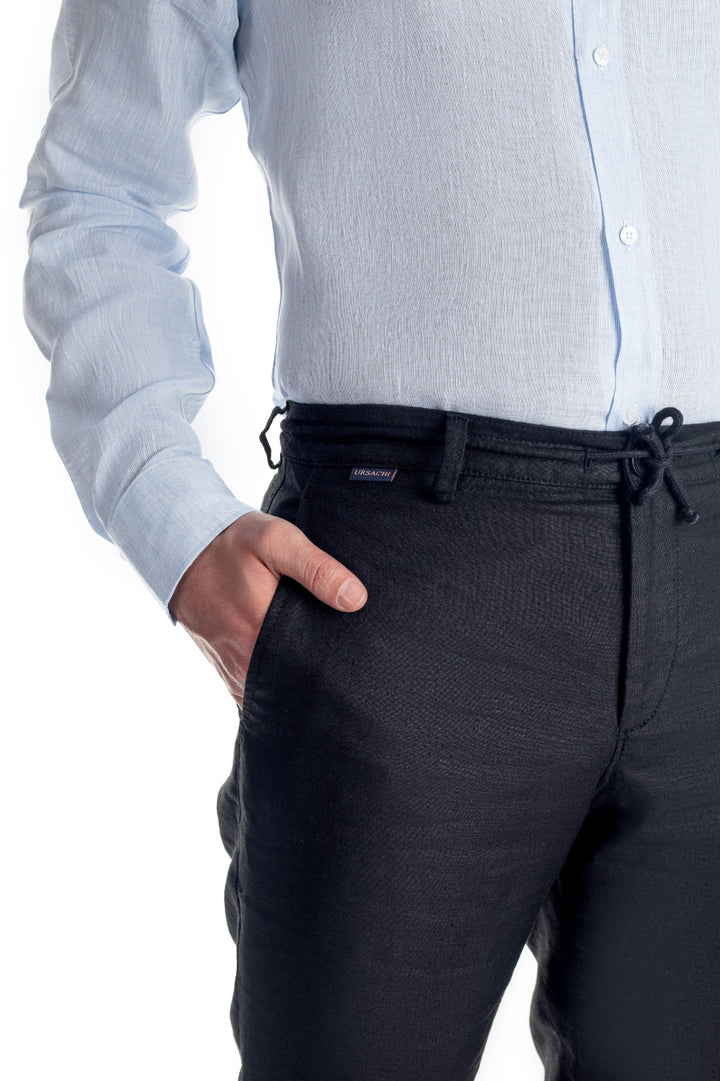 Pantaloni negri casual de in - cod 2