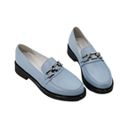 Mocasini damă din piele naturală albastri 149 | Paul Style
