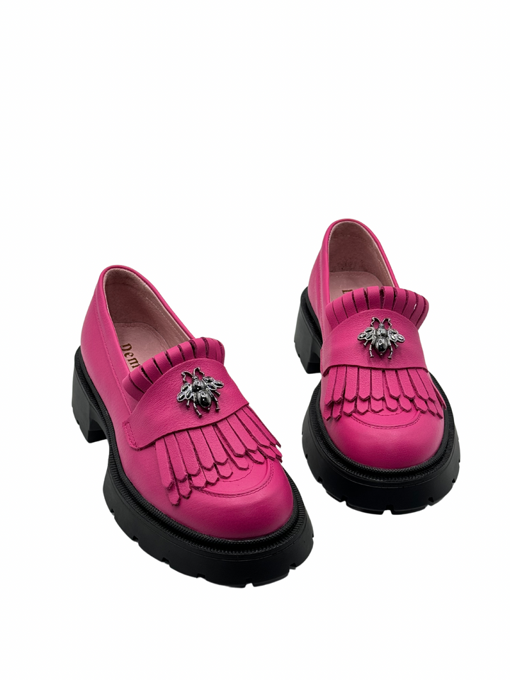 Mocasini dama magenta, 131, din piele naturala by PaulStyle