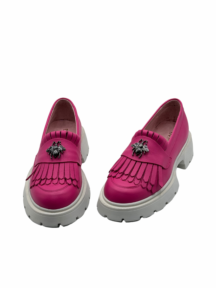 Mocasini dama magenta, 131, din piele naturala by PaulStyle