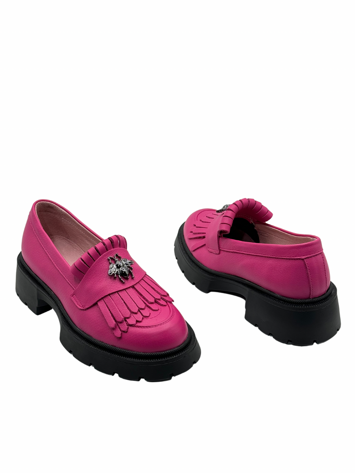 Mocasini dama magenta, 131, din piele naturala by PaulStyle