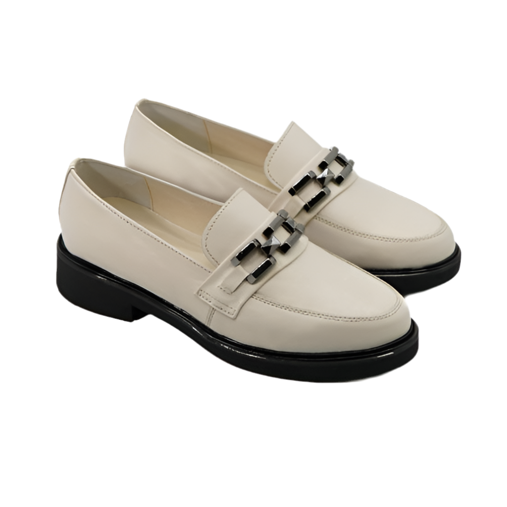 Mocasini damă din piele naturală bej 149 | Paul Style