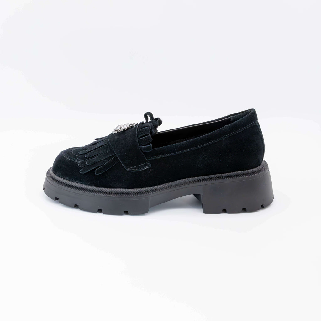 Mocasini dama negru velur, 131, din piele naturala | Paul Style