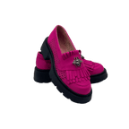 Mocasini dama magenta, 131, din piele naturala perforata cu laserul | Paul Style