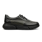Adidasi dama,R-Aria, Negru-auriu, din piele naturala