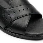 Sandale dama negru, R-702, din piele naturala