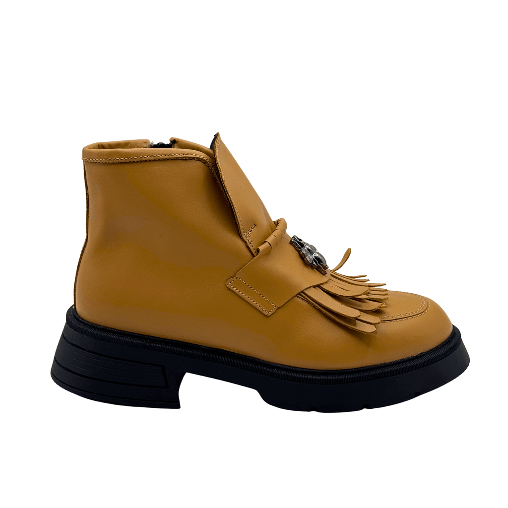Ghete Dama din Piele Naturala, Culoare maro, Cod 743 | Paul Style