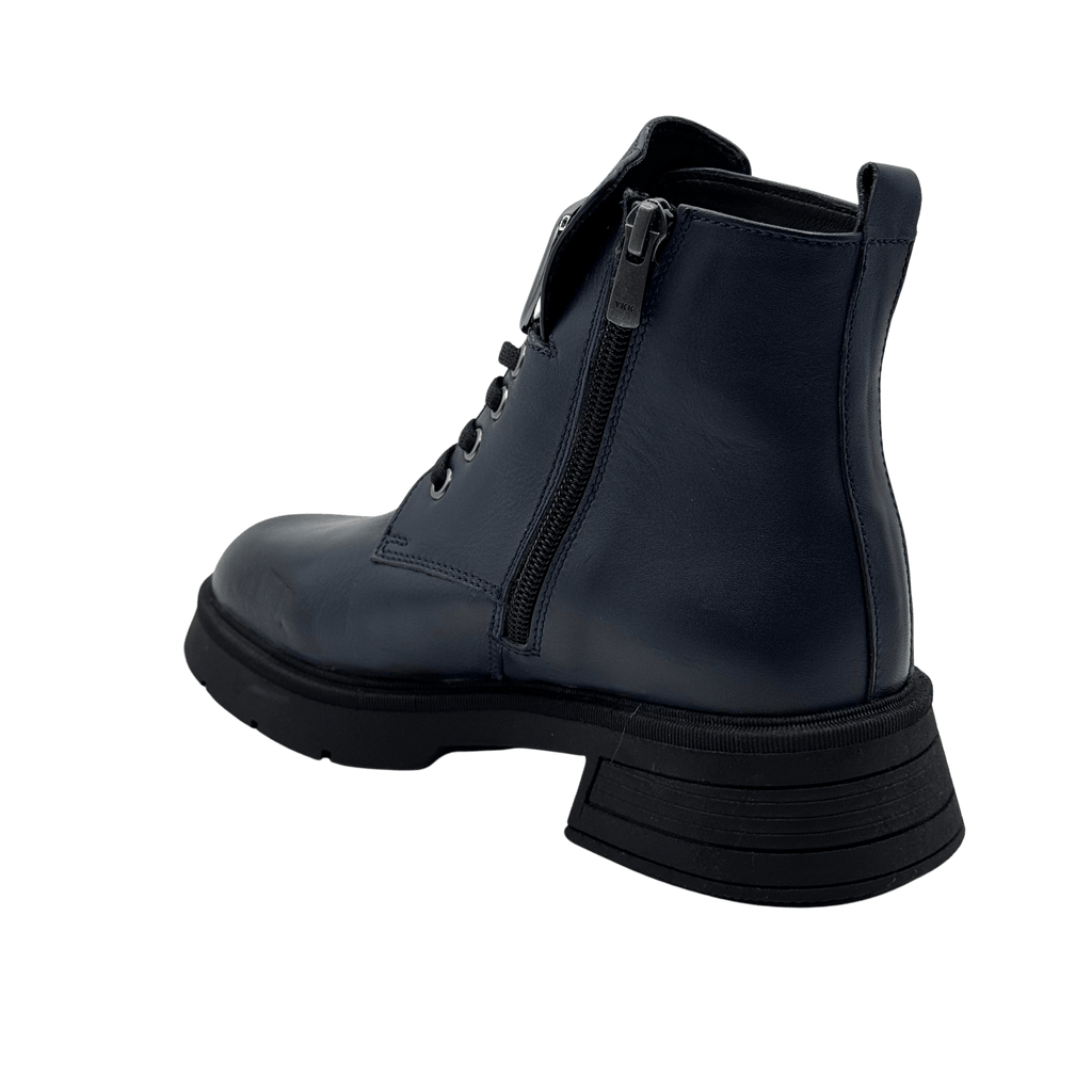 Ghete Dama din Piele Naturala, Culoare albastru, Cod 730 | Paul Style